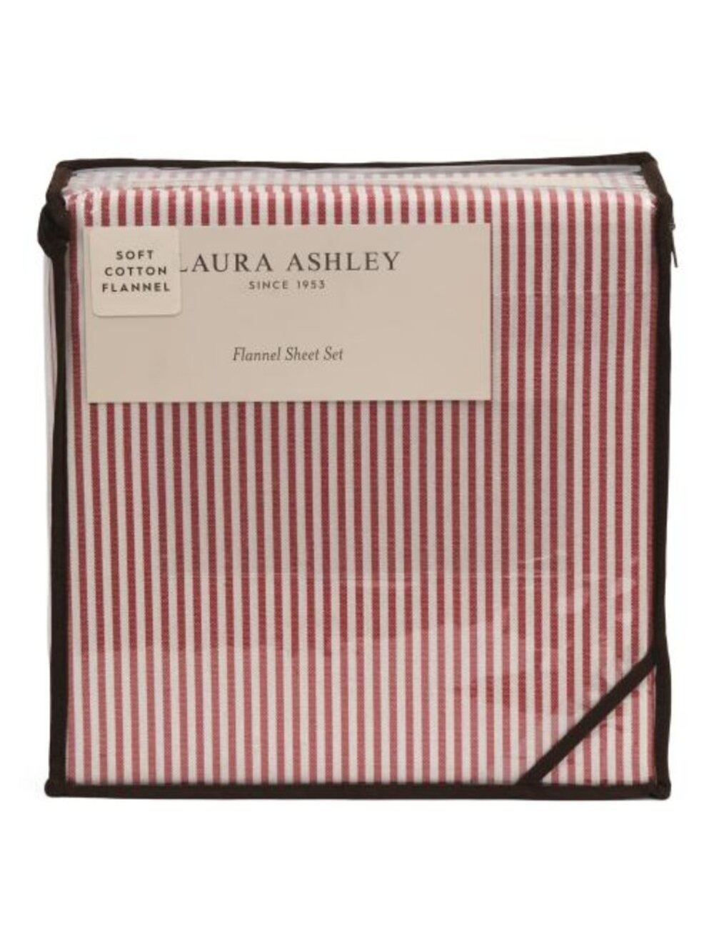 LAURA ASHLEY Striped Flannel Sheet Set - Picture 1 of 3
